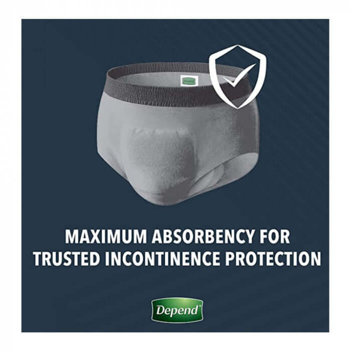 Depend Real Fit Incontinence Underwear for Men Maximum Absorbency L/XL