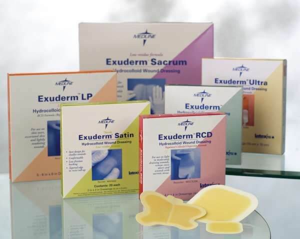 Exuderm Thin Hydrocolloid 4x4 Wound Dressings