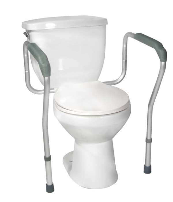 Drive Medical Toilet Safety Frame, Comfortable Waterfall Armrests