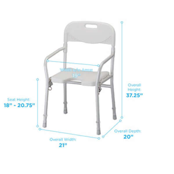 Foldable Shower Chair with Back by Nova