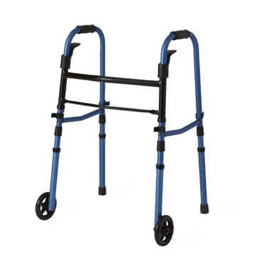 Folding Paddle Walkers with 5" Wheels by Medline