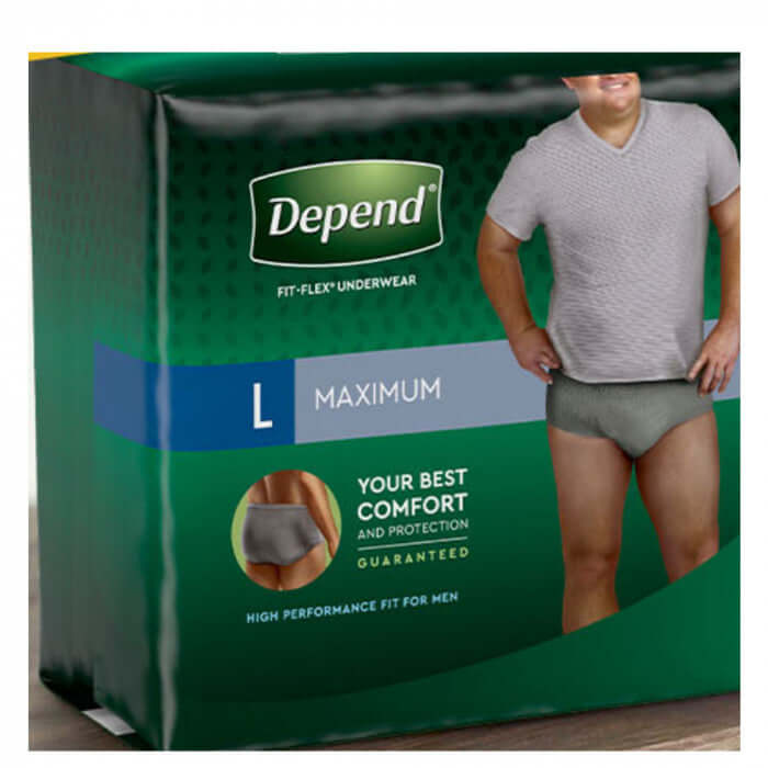 Depend Fit-Flex MEDIUM Maximum Absorbency Underwear for