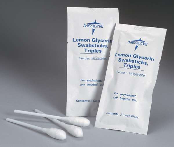 Lemon Glycerin Swabsticks By Medline