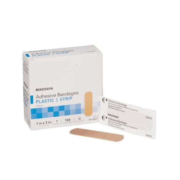 McKesson Adhesive Strip 1" X 3" Rectangle Tan