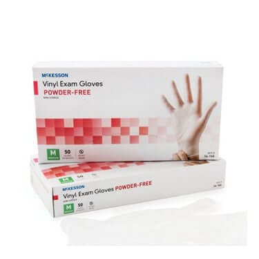 McKesson Confiderm Powder Free Vinyl Exam Glove