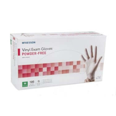McKesson Vinyl NonSterile Powder Free Exam Gloves