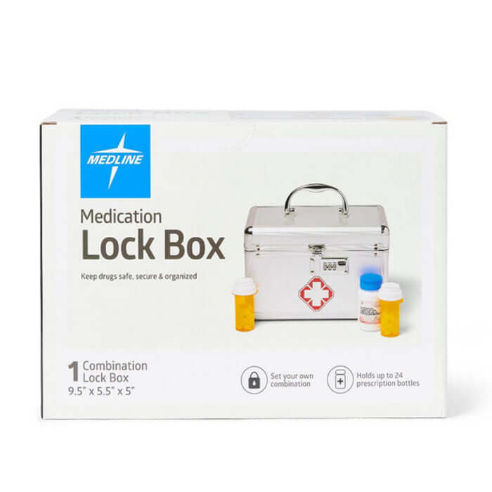 Dea Lock Box Medication Lock Box with Combination Lock