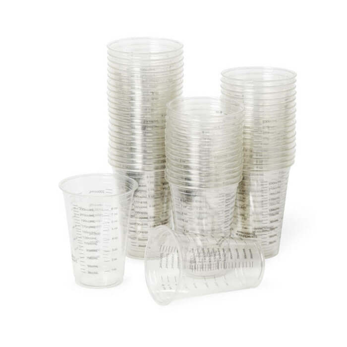 Medline Graduated Disposable Paper Drinking Cups,Clear with Black Graduations,10 oz