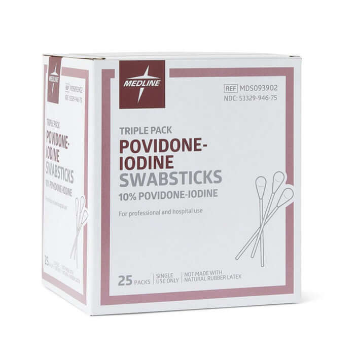 Medline Povidone-Iodine PVP Swabsticks