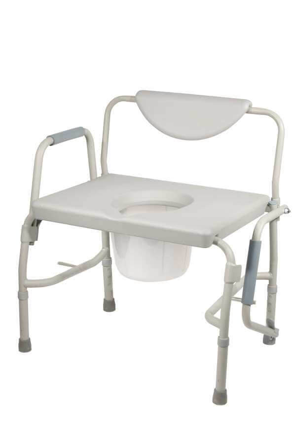 Heavy Duty Bariatric Drop Arm Bedside Commode Chair by Drive Medical