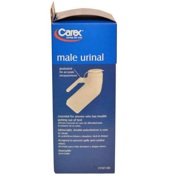 Plastic Male Urinal with Lid by Carex