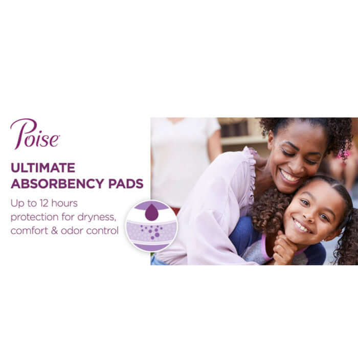 Poise Ultimate Absorbency Day/Night Incontinence Pads Long Length