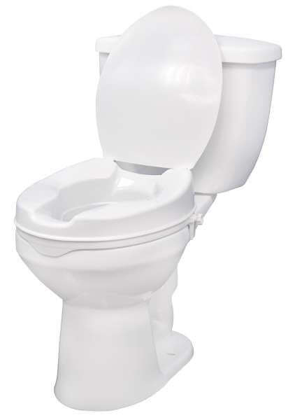 Raised Toilet Seat with Lock and Lid