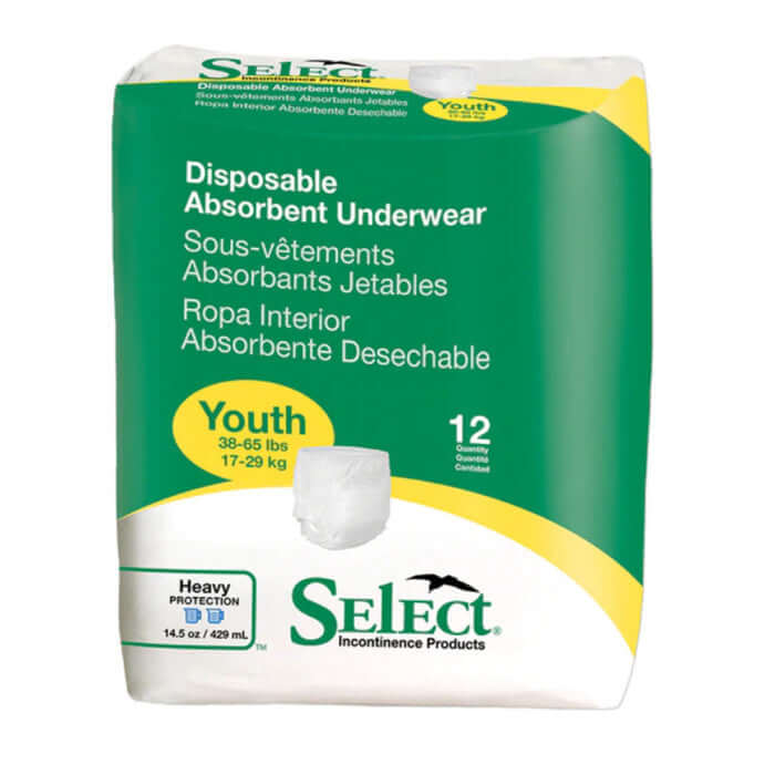 Select Disposable Youth and Adult Absorbent Underwear