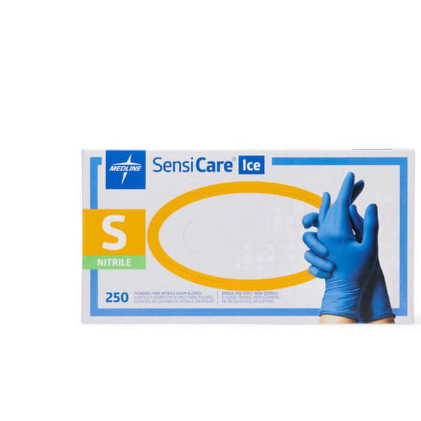 SensiCare Ice Blue Powder-Free Nitrile Exam Gloves