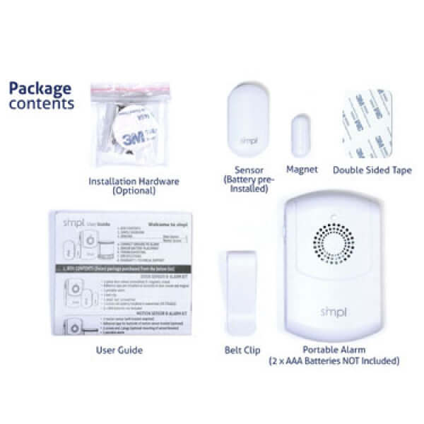 SMPL Technology Wander Alert Wireless Door Sensor & Alarm Kit