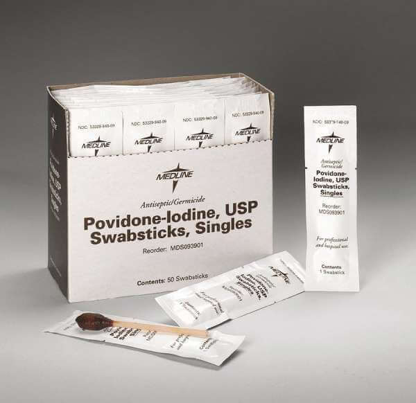 Povidone-Iodine Swabsticks (Singles)