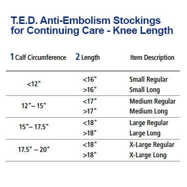 T.E.D Regular Length Continuing Care Anti-Embolism Stockings
