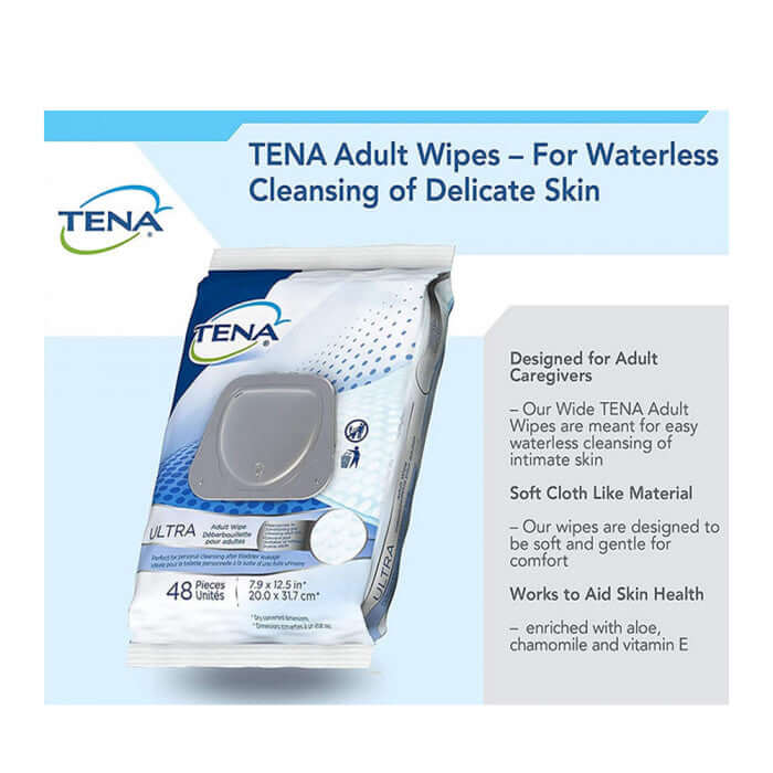 TENA Rinse-Free Classic Bath Wipes