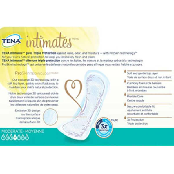 TENA® Intimates Bladder Control Pads - Moderate Absorbency