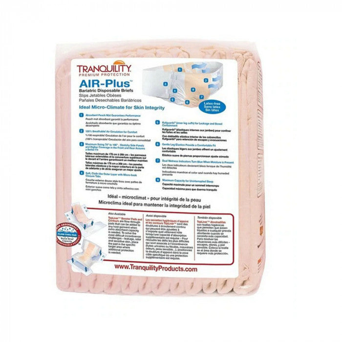 Tranquility AIR-Plus Disposable Bariatric Brief 4-5XL 70 - 108
