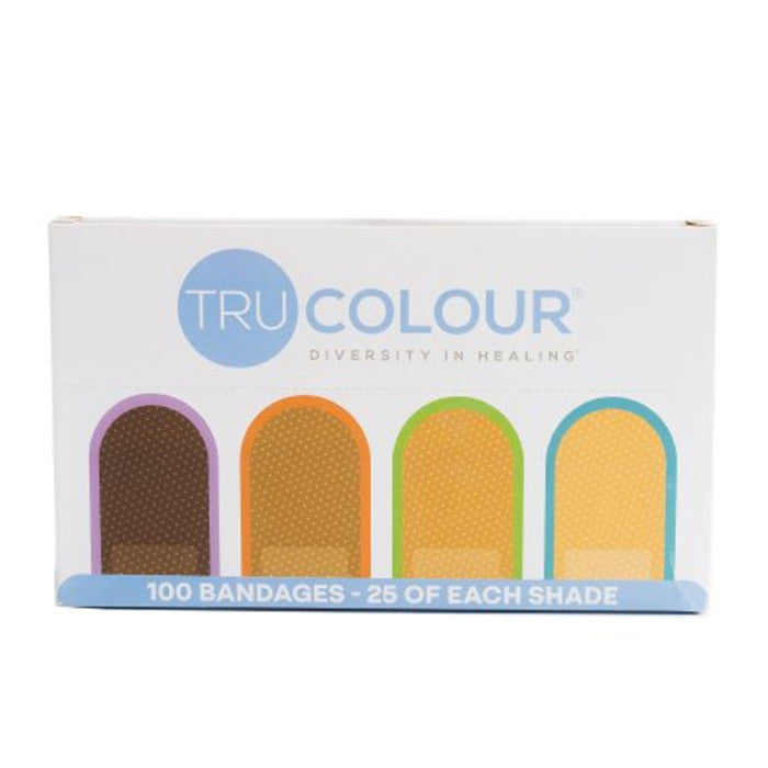 Tru-Colour Skin-Tone Shade Bandages Adhesive Strip 1" X 3"